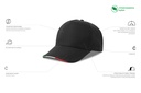 Czapka pięciopanelowa z recyklingu - Black