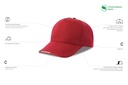 Czapka pięciopanelowa z recyklingu - Red