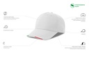 Czapka pięciopanelowa z recyklingu - White