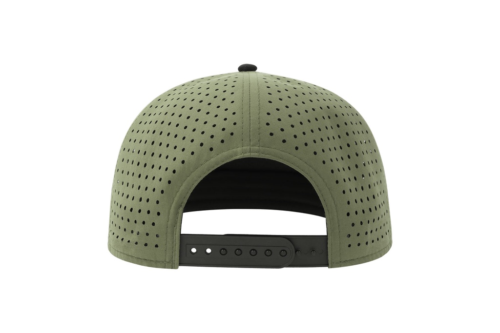 Czapka pięciopanelowa z recyklingu -  Olive & Black