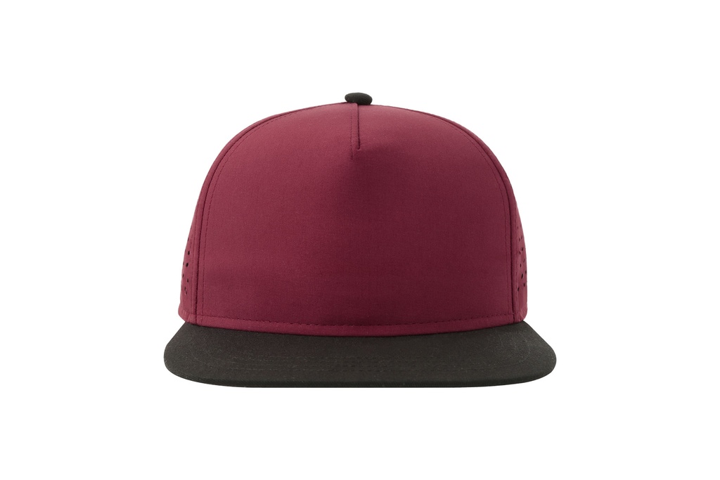 Czapka pięciopanelowa z recyklingu - Burgundy & Black