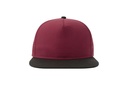 Czapka pięciopanelowa z recyklingu - Burgundy & Black