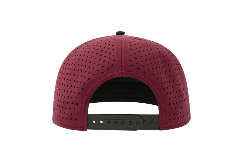 Czapka pięciopanelowa z recyklingu - Burgundy & Black