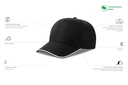 Czapka pięciopanelowa z recyklingu - Black & White