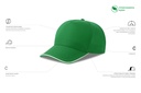 Czapka pięciopanelowa z recyklingu - Green & White