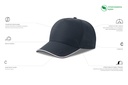Czapka pięciopanelowa z recyklingu - Navy & White
