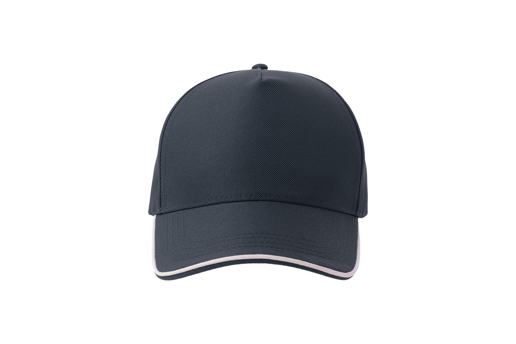 Czapka pięciopanelowa z recyklingu - Navy & White