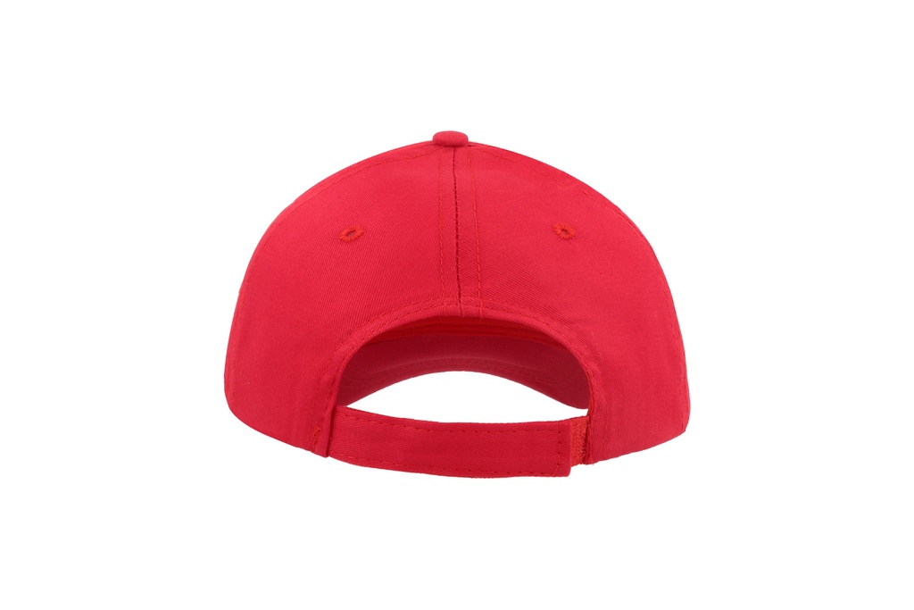 Czapka pięciopanelowa z zapięciem na rzep - Red