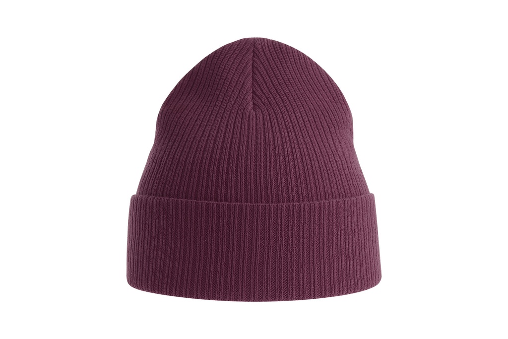 Czapka prążkowana bawełniana - Burgundy