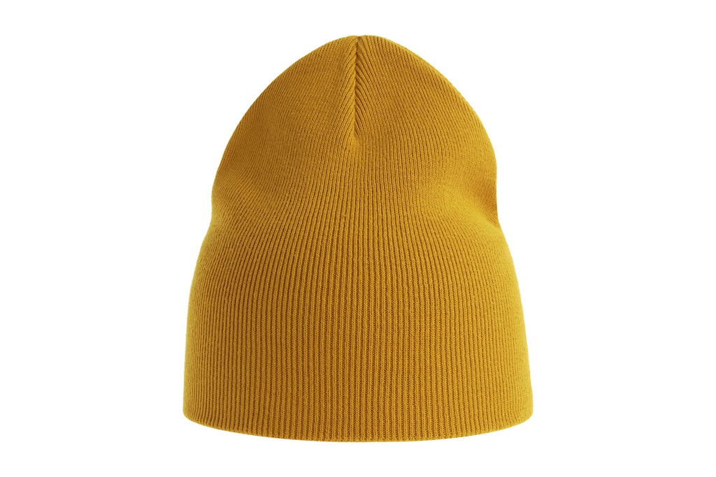 Czapka prążkowana z bawełny organicznej - Mustard