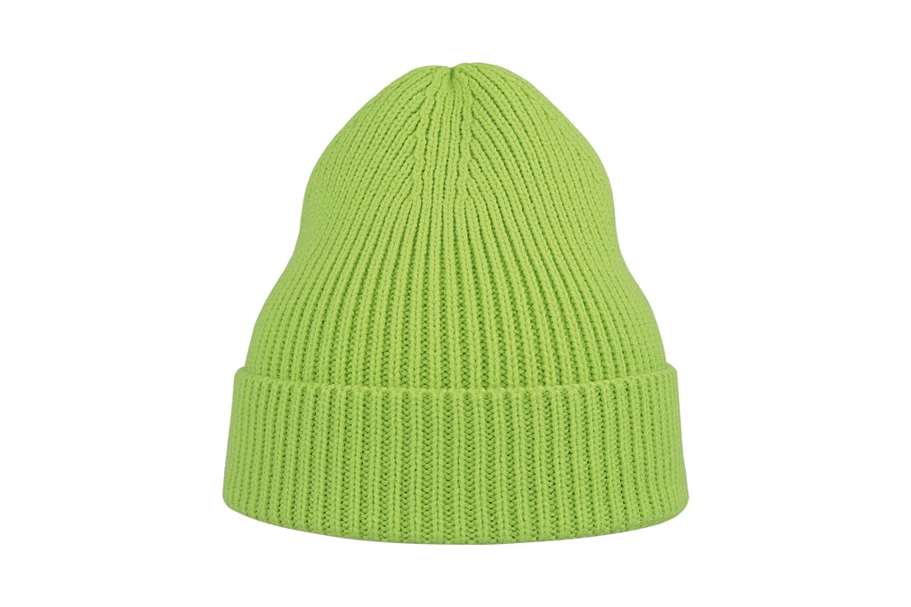 Czapka prążkowana z recyklingu - Acid Green