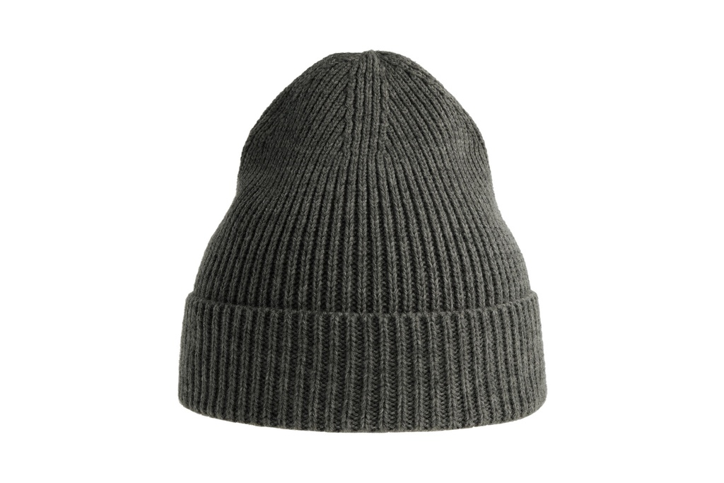 Czapka prążkowana z recyklingu - Dark Grey Melange