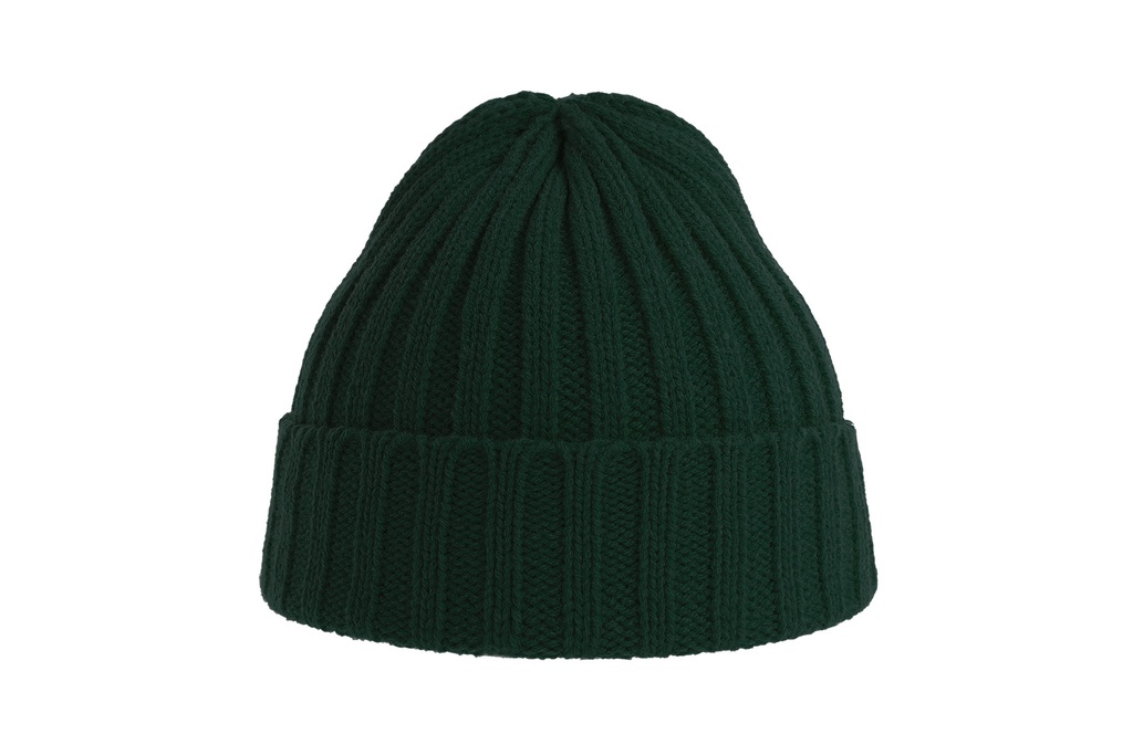 Czapka prążkowana z recyklingu - Bottle Green