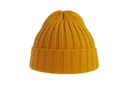 Czapka prążkowana z recyklingu - Mustard