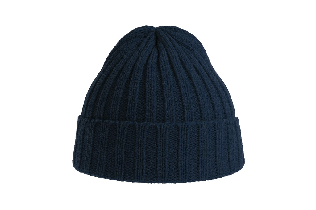 Czapka prążkowana z recyklingu - Navy