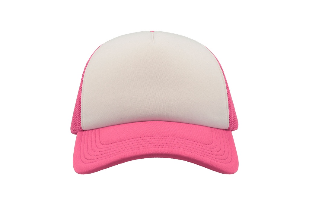 Czapka snapback z siateczką - White & Fuchsia Fluo
