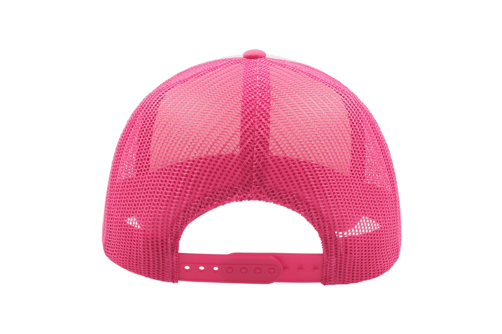 Czapka snapback z siateczką - White & Fuchsia Fluo