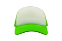 Czapka snapback z siateczką - White & Green Fluo