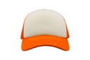 Czapka snapback z siateczką - White & Orange Fluo