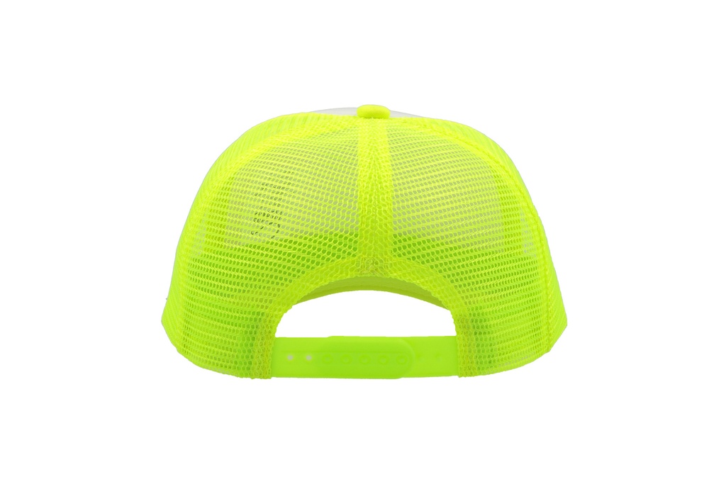 Czapka snapback z siateczką - White & Yellow Fluo