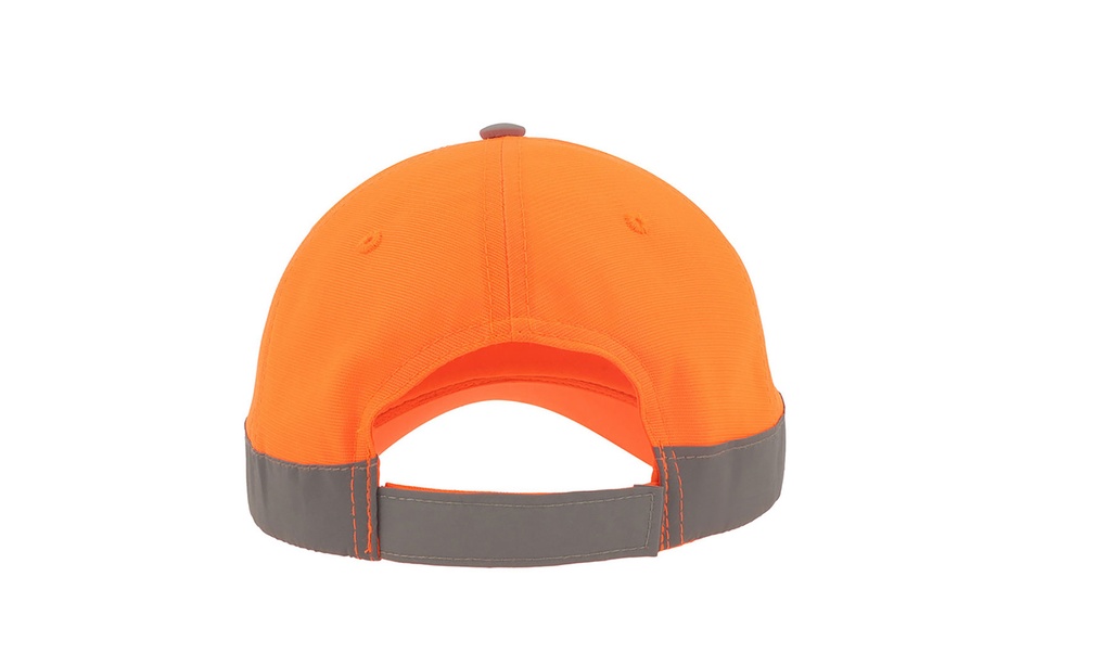 Czapka z daszkiem 5-panelowa z odblaskami - Orange Fluo