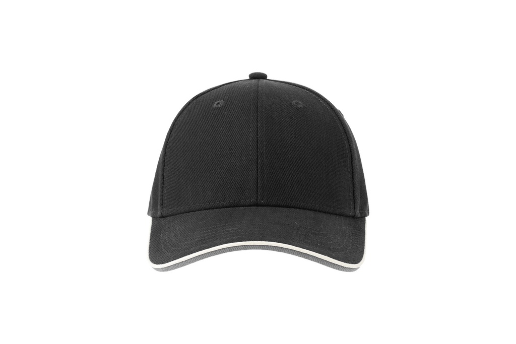 Czapka z daszkiem z lamówką - Black