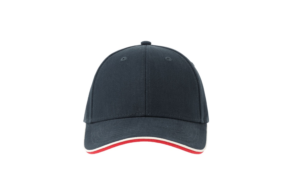 Czapka z daszkiem z lamówką - Navy