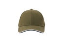 Czapka z daszkiem z lamówką - Olive