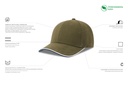 Czapka z daszkiem z lamówką - Olive