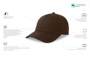 Czapka z daszkiem z bawełny organicznej - Brown