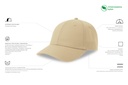 Czapka z daszkiem z bawełny organicznej - Stone