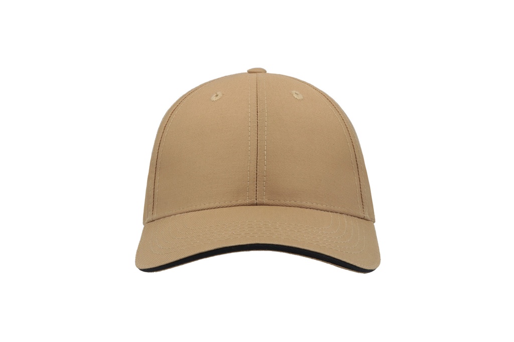 Czapka z daszkiem 5-panelowa z zapięciem na rzep - Khaki & Navy