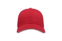 Czapka z daszkiem 5-panelowa z zapięciem na rzep - Red & White