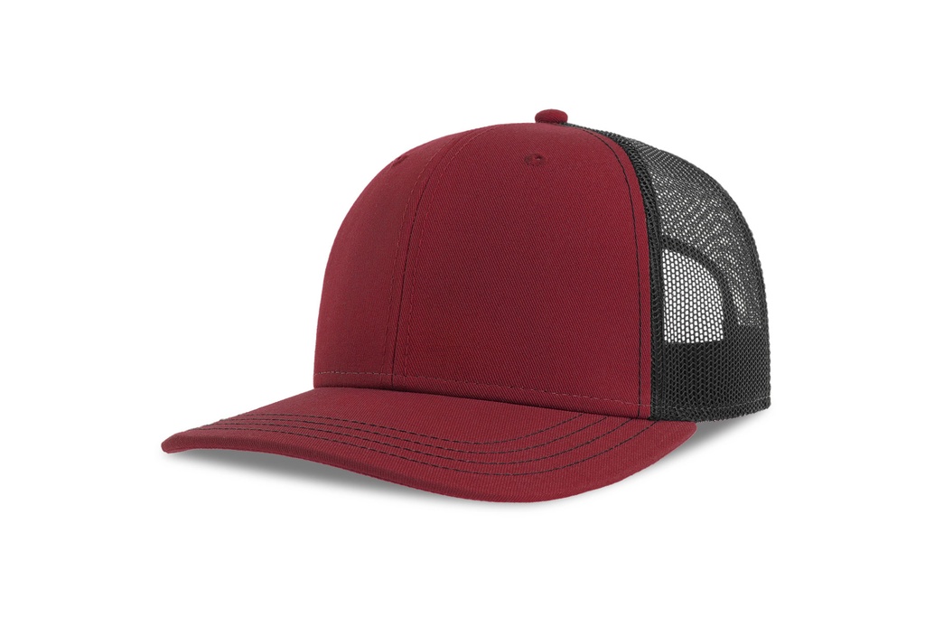 Czapka z daszkiem 6-panelowa z siateczką - Cardinal Red & Black