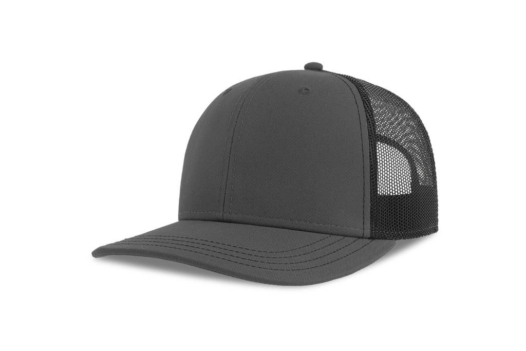 Czapka z daszkiem 6-panelowa z siateczką - Dark Grey & Black