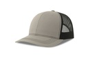 Czapka z daszkiem 6-panelowa z siateczką - Grey & Black