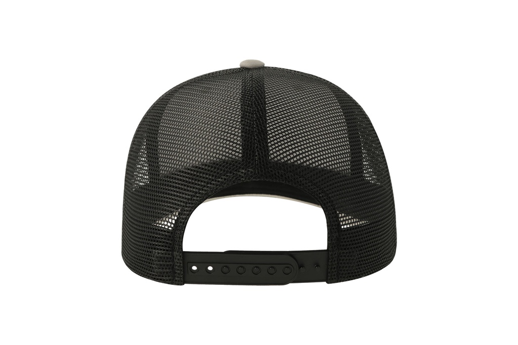 Czapka z daszkiem 6-panelowa z siateczką - Grey & Black