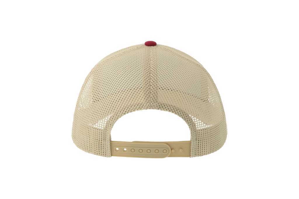 Czapka z daszkiem 6-panelowa z siateczką - Grey & Cardinal Red & Stone