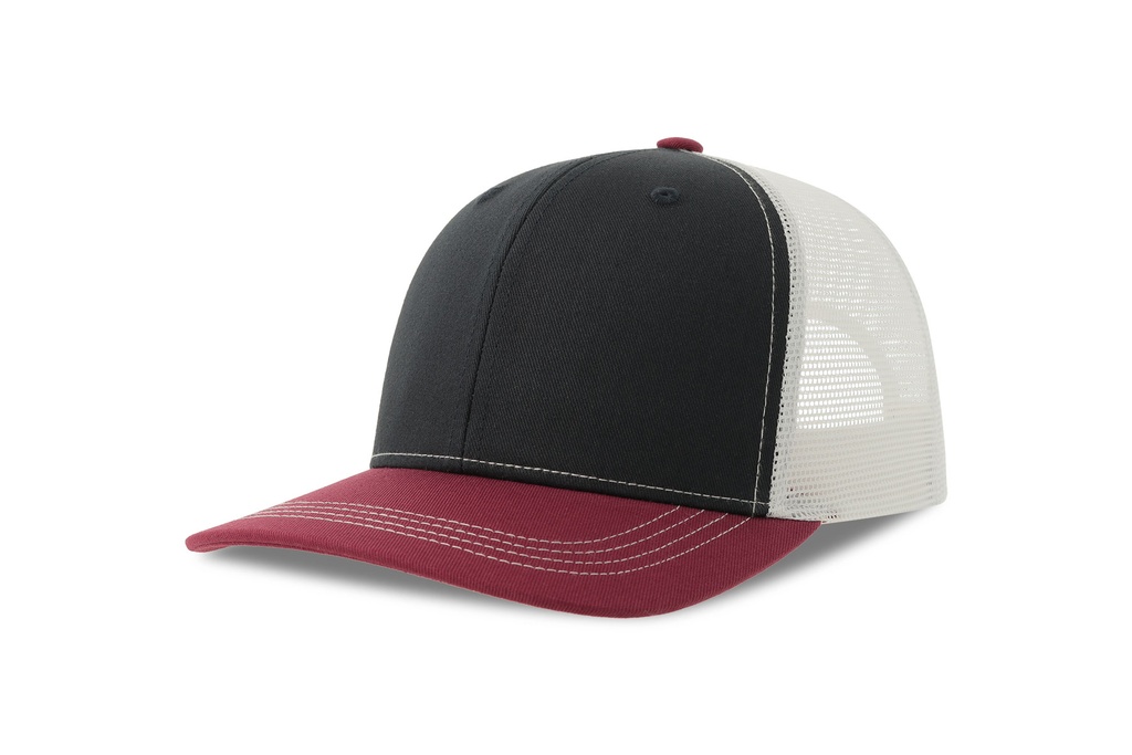 Czapka z daszkiem 6-panelowa z siateczką - Navy & Cardinal Red