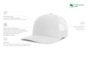 Czapka z daszkiem 6-panelowa z siateczką - White