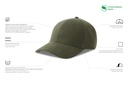 Czapka z daszkiem z bawełny organicznej - Olive