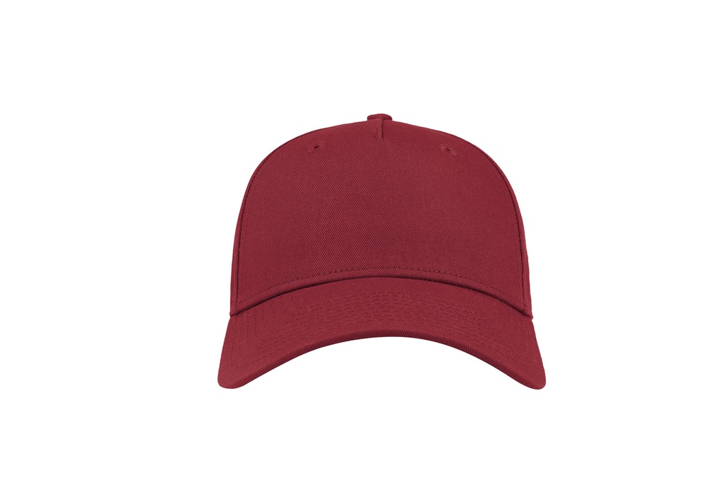 Czapka z daszkiem z bawełny organicznej - Burgundy