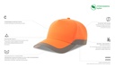 Czapka z daszkiem z recyklingu UV - Orange Fluo