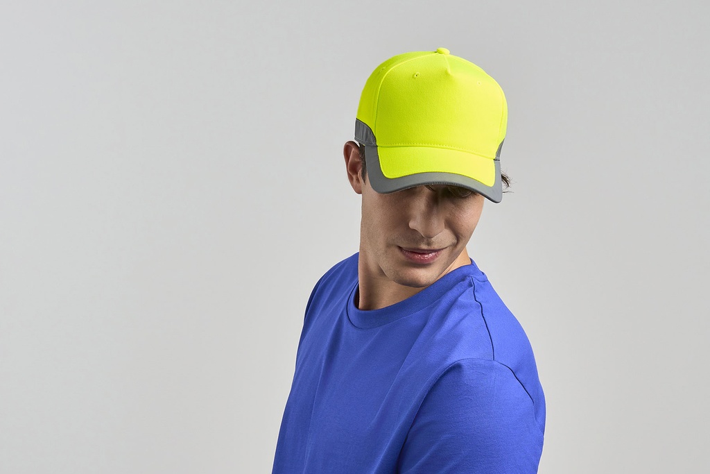 Czapka z daszkiem z recyklingu UV - Yellow Fluo