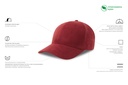 Czapka z daszkiem z recyklingu - Burgundy