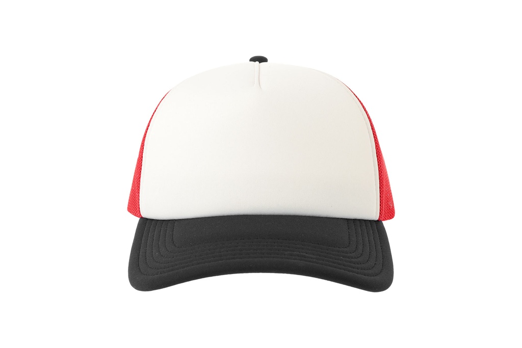 Czapka z daszkiem z recyklingu - White & Red & Black