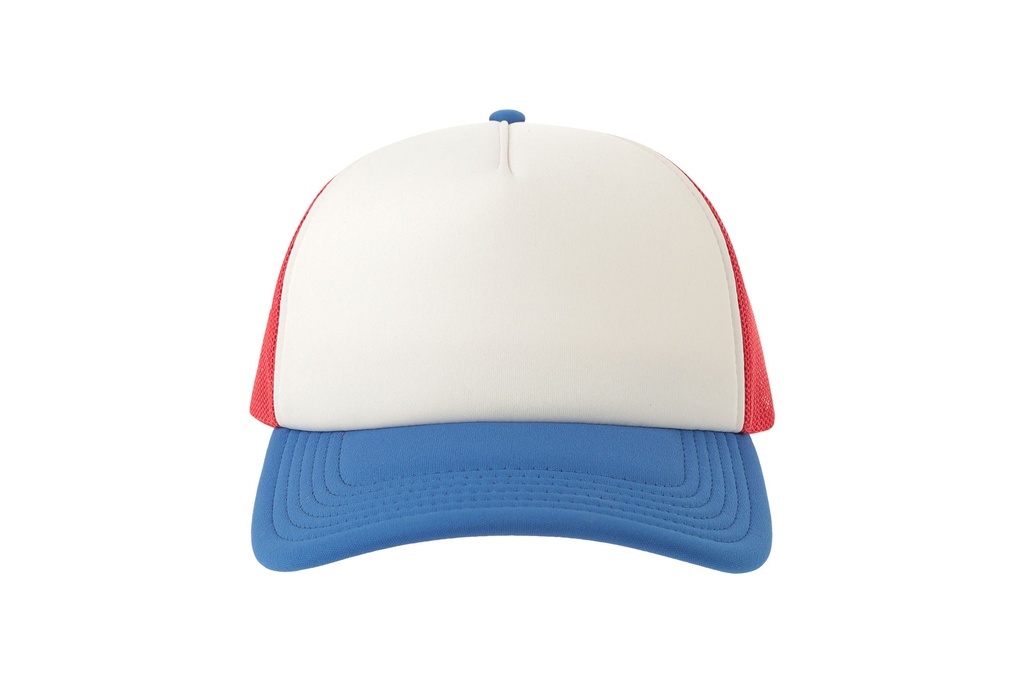 Czapka z daszkiem z recyklingu - White & Red & Royal