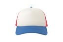 Czapka z daszkiem z recyklingu - White & Red & Royal