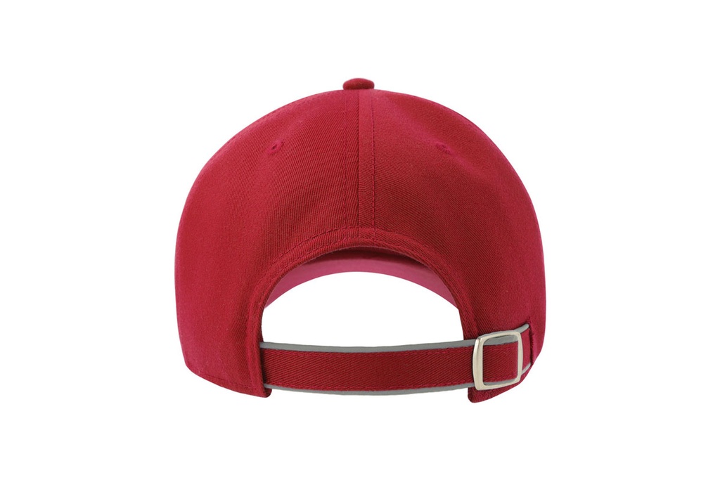 Czapka z daszkiem z recyklingu z odblaskową lamówką - Red