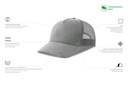 Czapka z daszkiem z recyklingu z zamszowym daszkiem - Grey